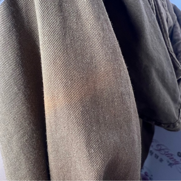 Garage cargo coat brown with gold hardware button up waist cinch jacket π§₯ - Picture 7 of 7